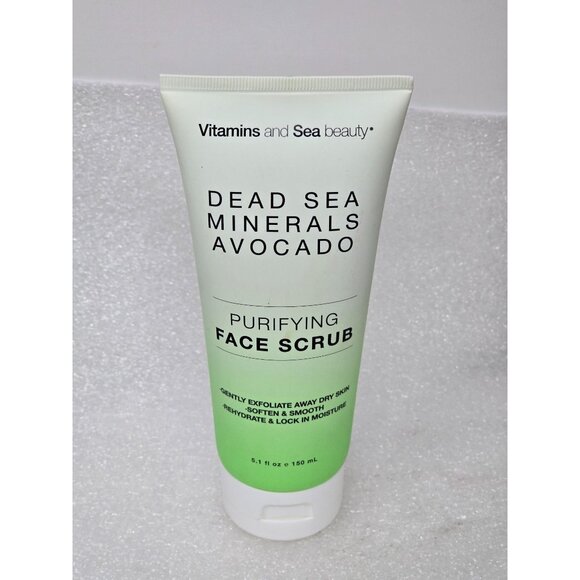 Vitamins And Sea Beauty Dead Sea Minerals Avocado Purifying Face Scrub 5.1 Oz - Picture 1 of 2